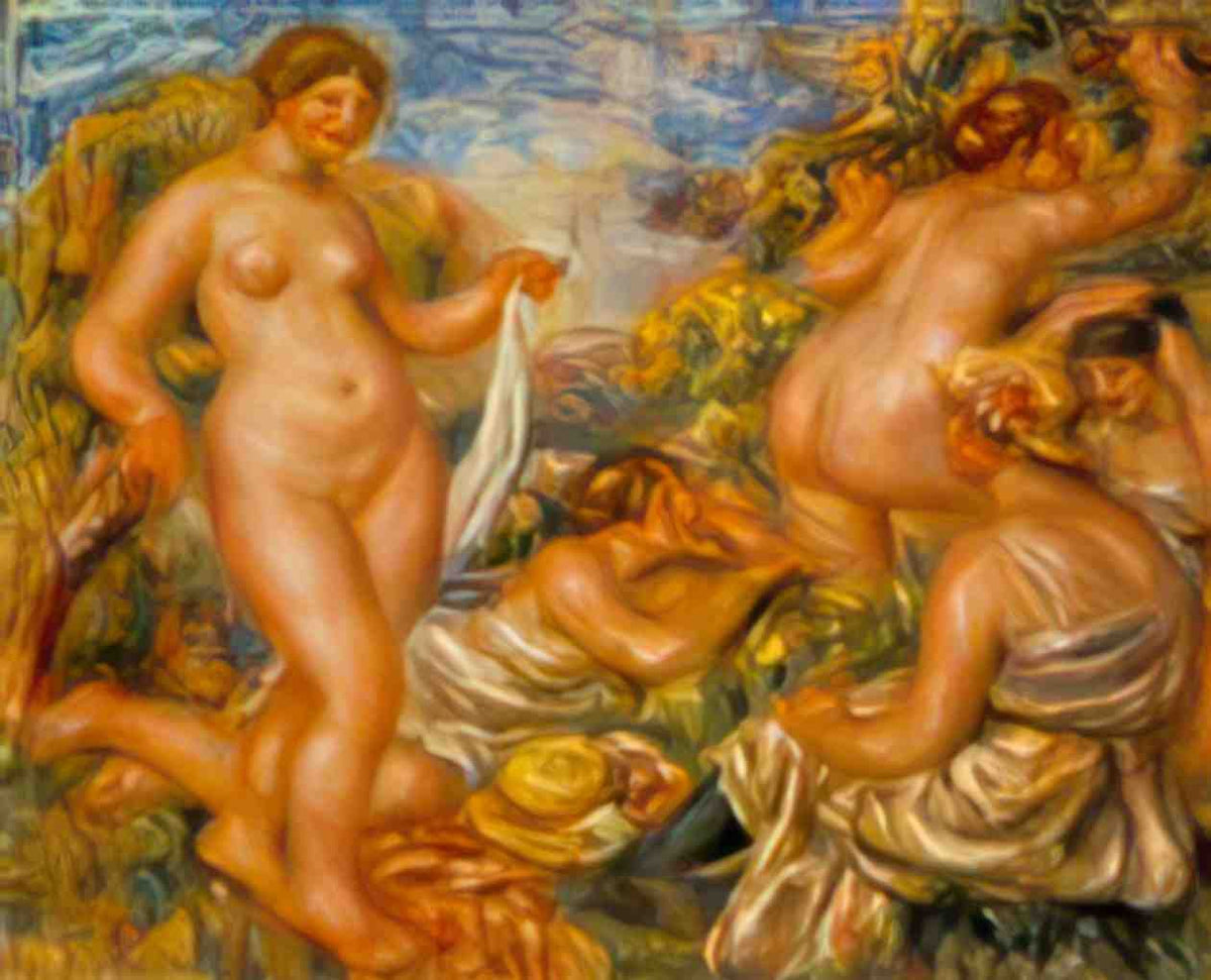 Pierre Auguste Renoir bathers Art A4 Photo Print