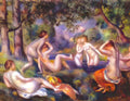 Pierre Auguste Renoir bathers in the forest Art A4 Photo Print