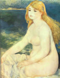 Pierre Auguste Renoir blond bather 1881 Art A4 Photo Print