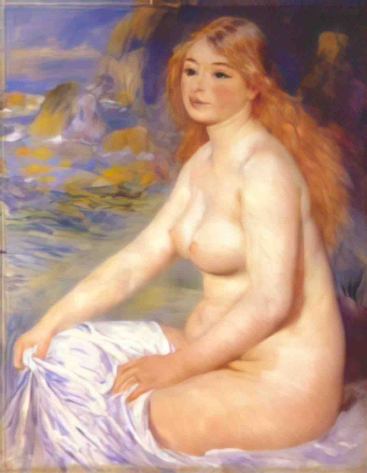 Pierre Auguste Renoir blonde bather 1881 Art A4 Photo Print