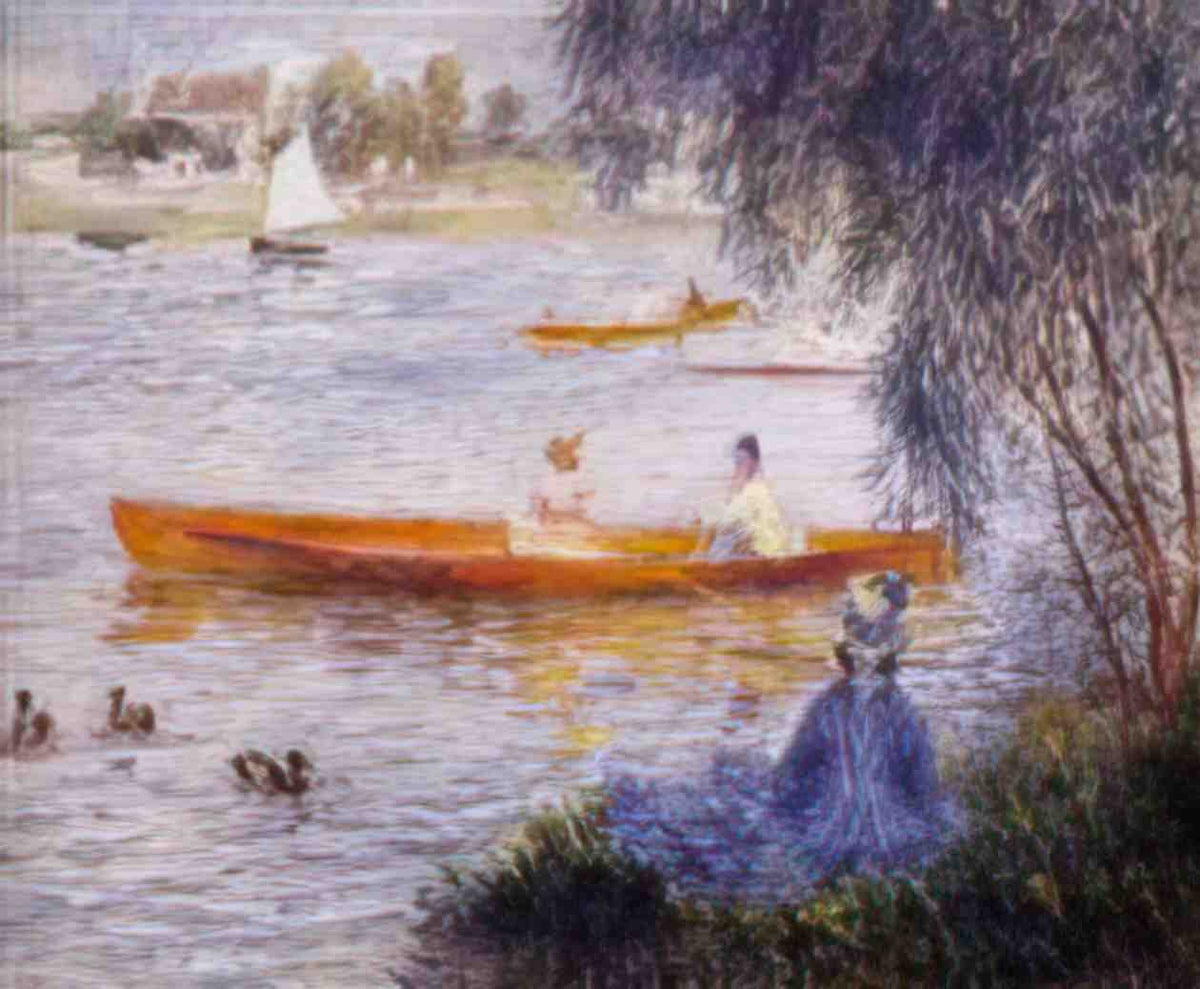 Pierre Auguste Renoir boating at argenteuil 1873 Art A4 Photo Print