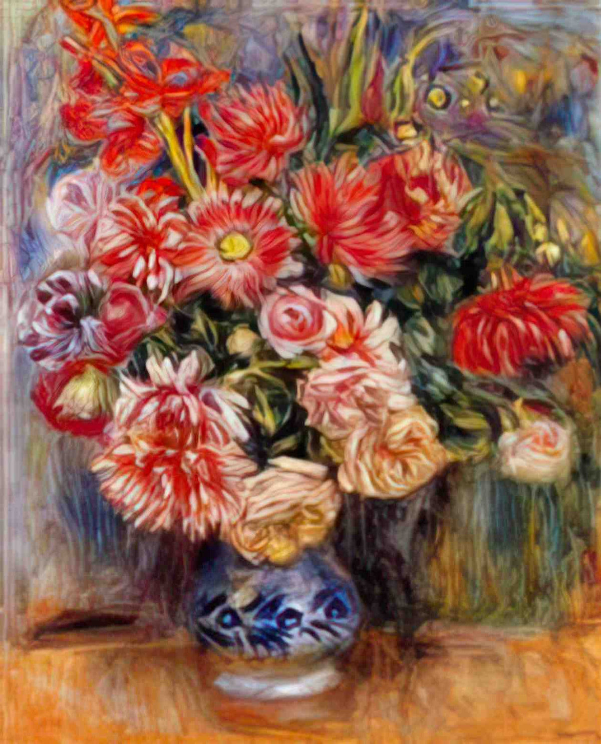 Pierre Auguste Renoir bouquet 1913 Art A4 Photo Print