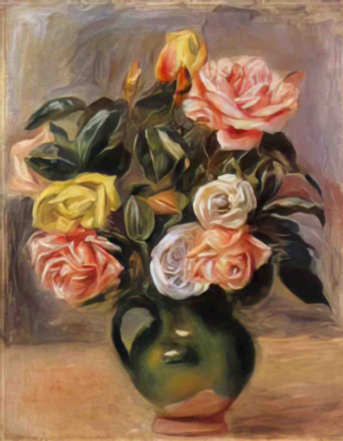 Pierre Auguste Renoir bouquet of roses 2 Art A4 Photo Print