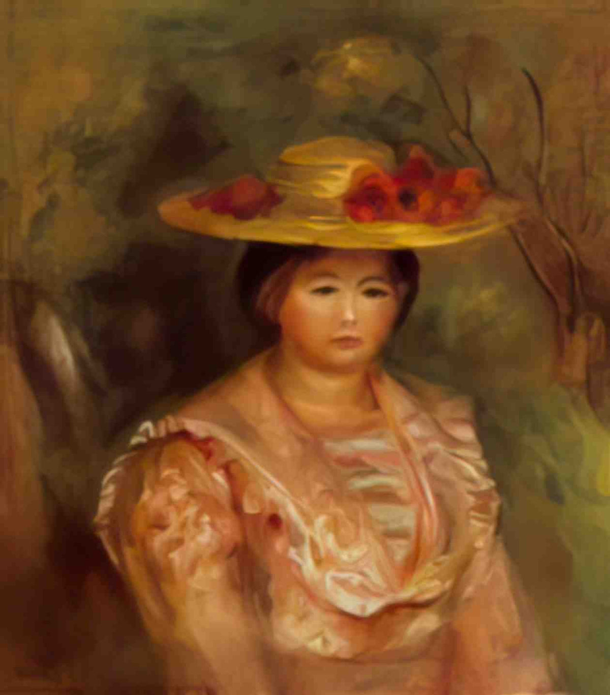 Pierre Auguste Renoir bust of a woman gabrielle Art A4 Photo Print