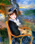 Pierre Auguste Renoir by the seashore 1883 Art A4 Photo Print