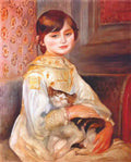 Pierre Auguste Renoir child with cat julie manet 1887 Art A4 Photo Print