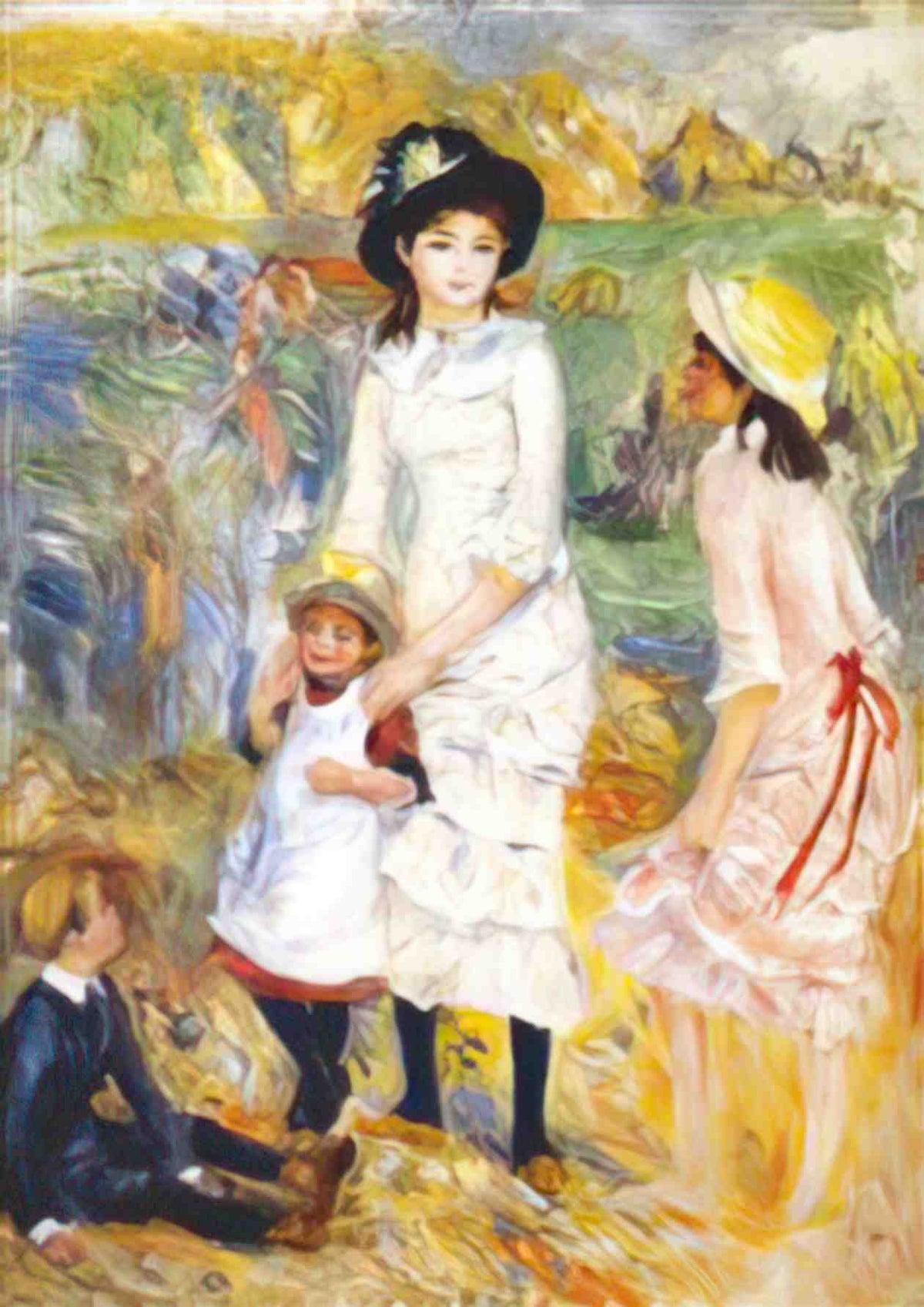 Pierre Auguste Renoir children on the seashore 1883 Art A4 Photo Print