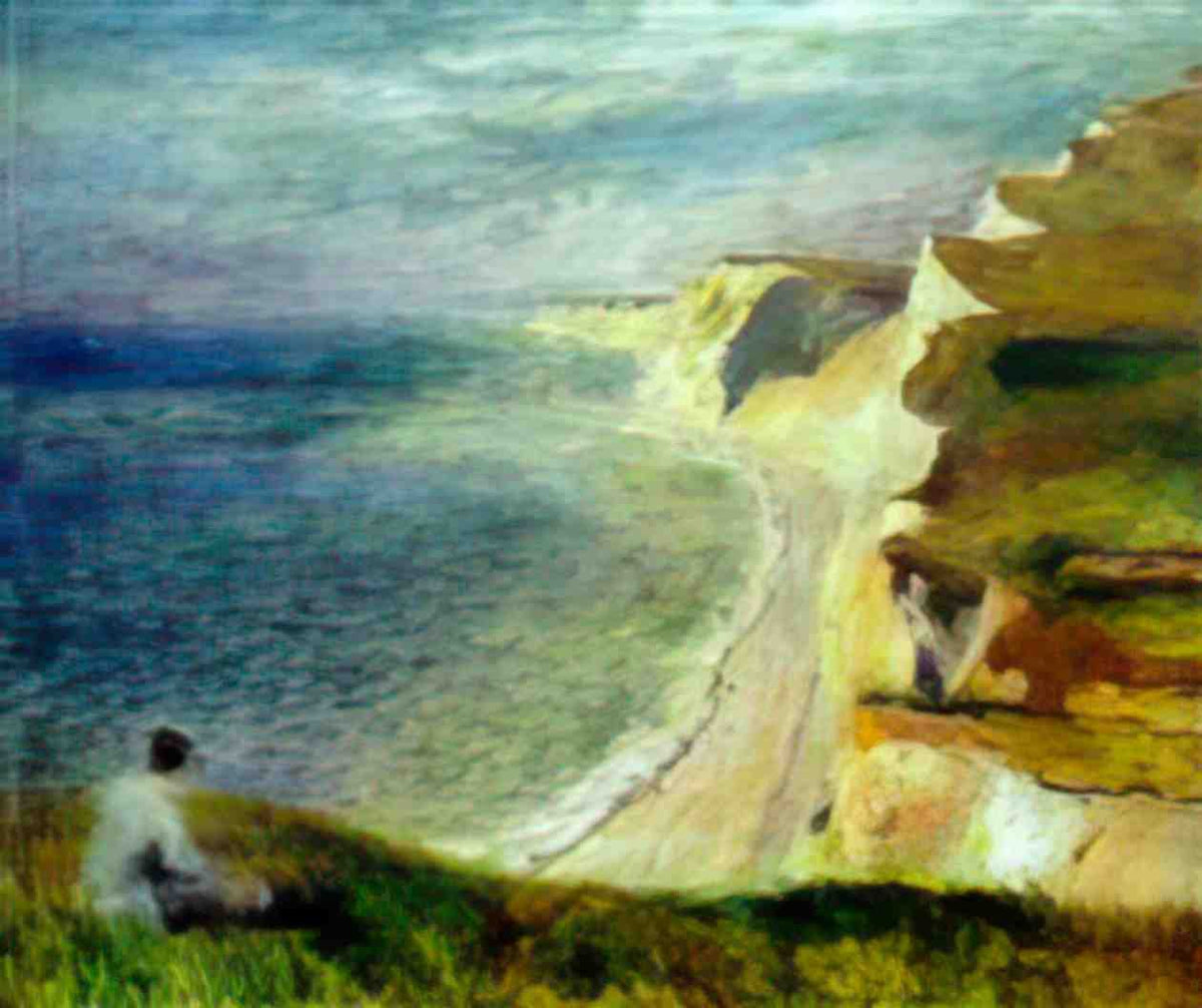 Pierre Auguste Renoir cliffs on the coast near pourville 1879 Art A4 Photo Print