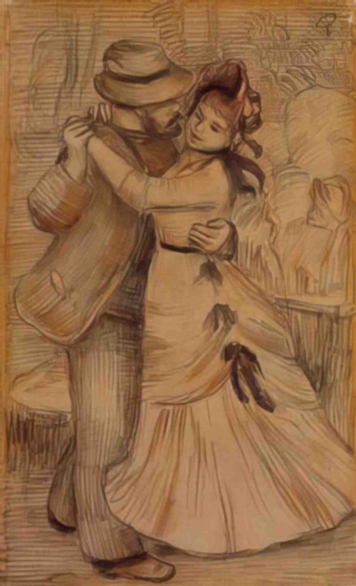 Pierre Auguste Renoir dance in the country 1883 Art A4 Photo Print
