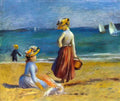 Pierre Auguste Renoir figures on the beach Art A4 Photo Print