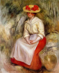 Pierre Auguste Renoir gabrielle in a straw hat 1900 Art A4 Photo Print