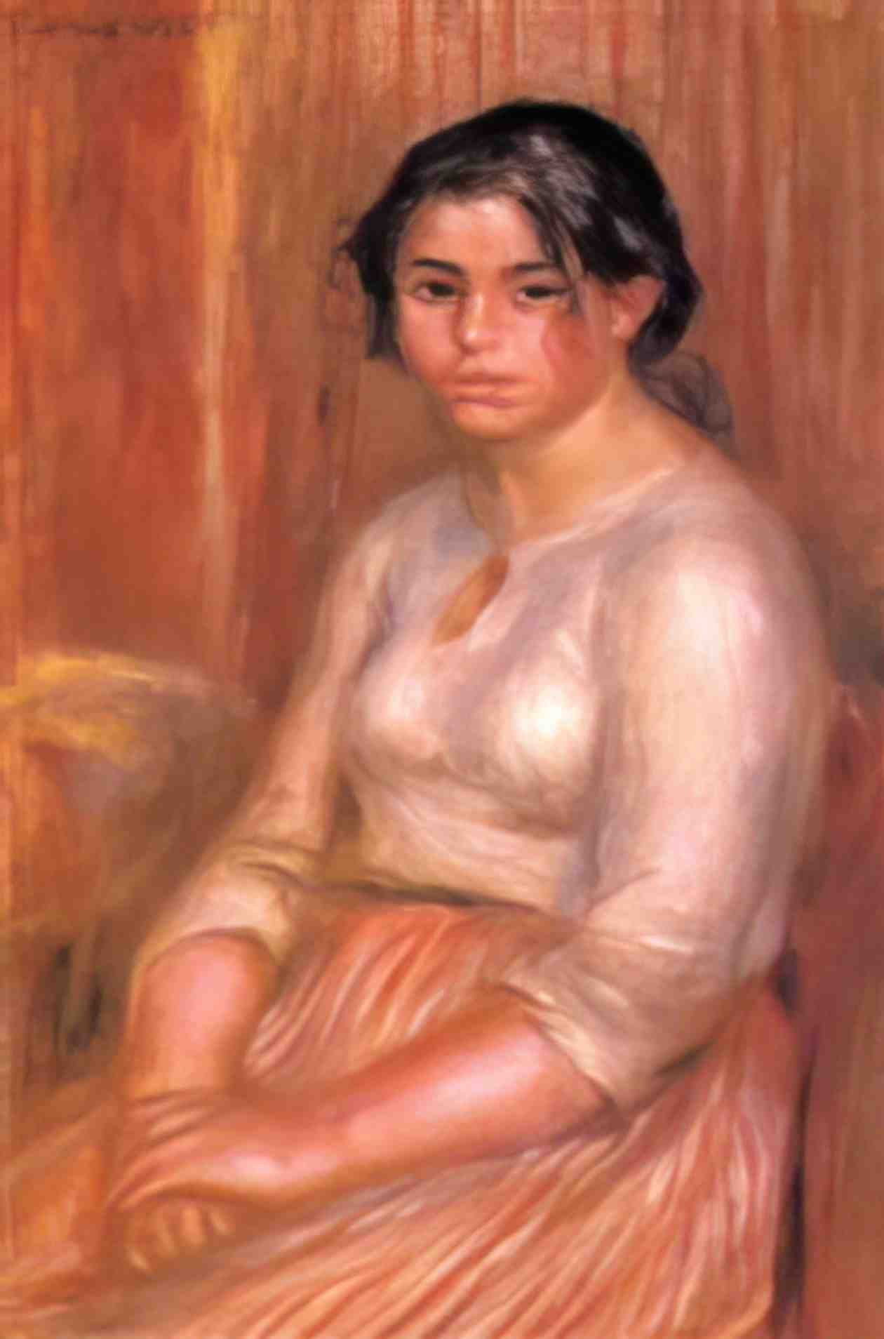 Pierre Auguste Renoir gabrielle seated Art A4 Photo Print
