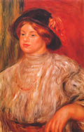 Pierre Auguste Renoir gabrielle with a large hat Art A4 Photo Print