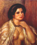 Pierre Auguste Renoir gabrielle with bare breasts 1907 Art A4 Photo Print