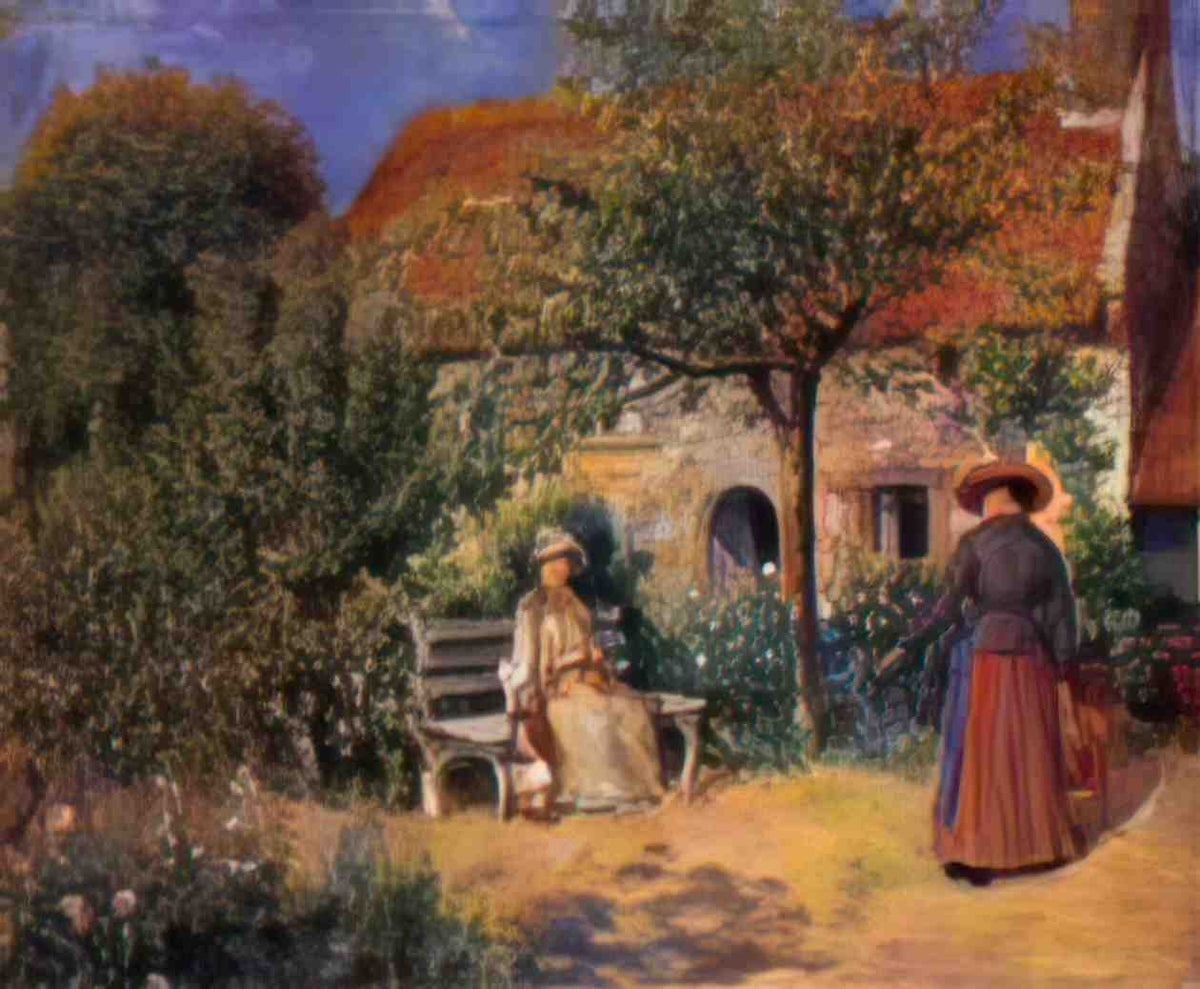 Pierre Auguste Renoir garden scene in brittany 1886 Art A4 Photo Print