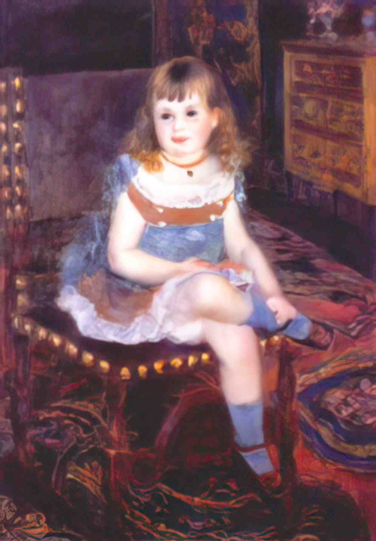 Pierre Auguste Renoir georgette charpentier seated 1876 Art A4 Photo Print