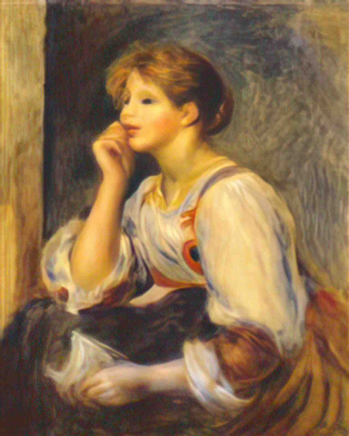 Pierre Auguste Renoir girl with a letter 1894 Art A4 Photo Print
