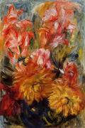 Pierre Auguste Renoir gladiolas in a blue vase Art A4 Photo Print