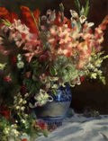 Pierre Auguste Renoir gladiolas in a vase 1875 Art A4 Photo Print