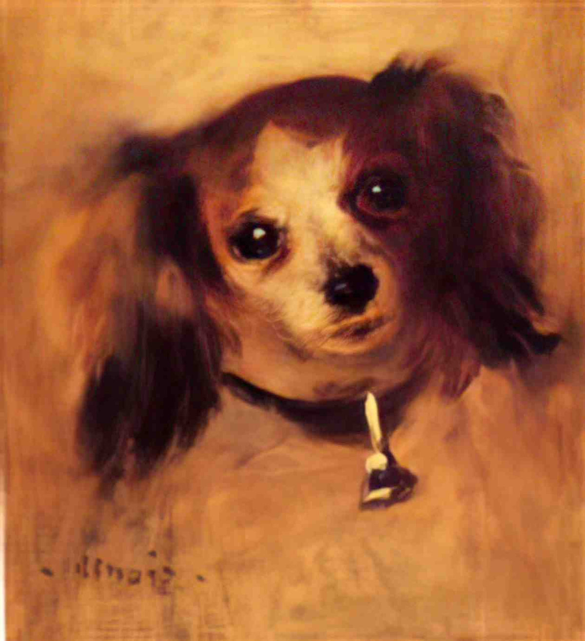 Pierre Auguste Renoir head of a dog 1870 Art A4 Photo Print
