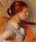 Pierre Auguste Renoir head of a young girl 1880 Art A4 Photo Print