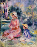 Pierre Auguste Renoir head of a young woman red hat 1890 Art A4 Photo Print