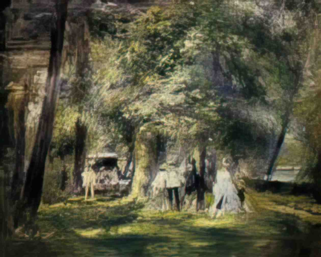 Pierre Auguste Renoir in st cloud park 1866 Art A4 Photo Print