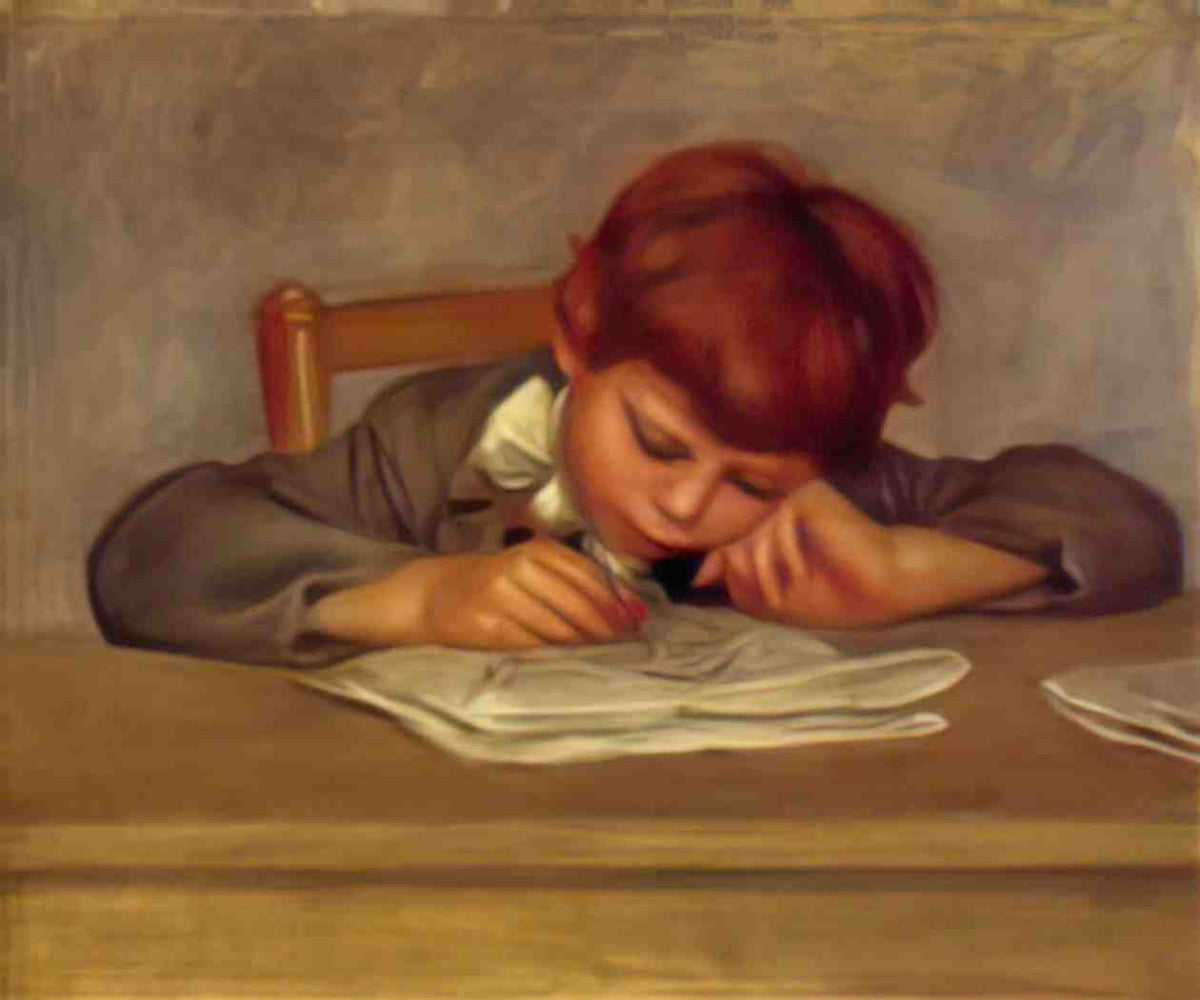 Pierre Auguste Renoir jean drawing Art A4 Photo Print