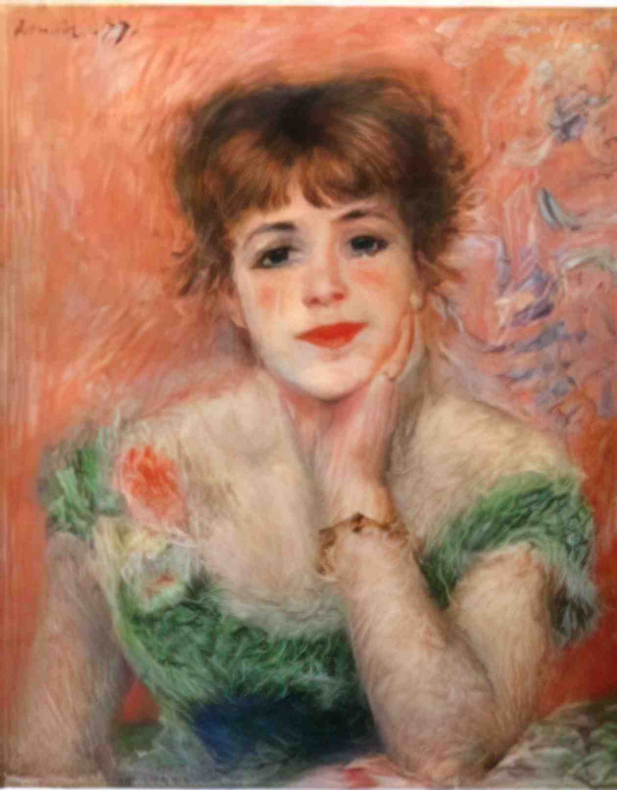Pierre Auguste Renoir jeanne samary in a low necked dress 1877 Art A4 Photo Print