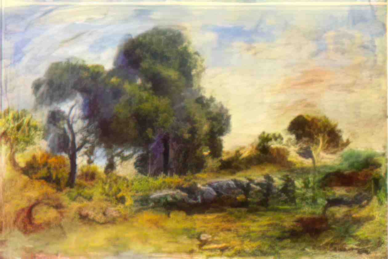 Pierre Auguste Renoir landscape 1913 Art A4 Photo Print