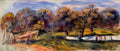 Pierre Auguste Renoir landscape with orchard 1910 Art A4 Photo Print