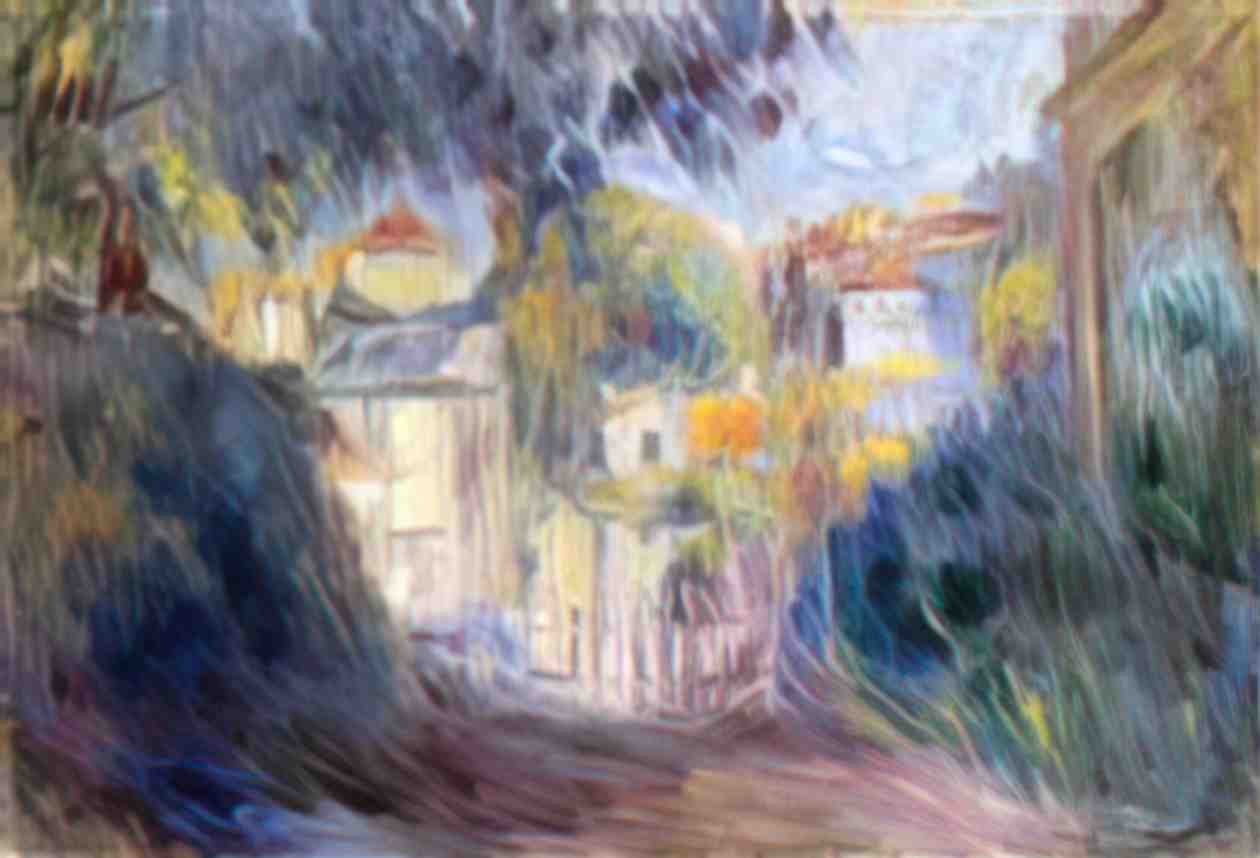 Pierre Auguste Renoir landscape with red roofs Art A4 Photo Print