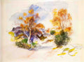 Pierre Auguste Renoir landscape with trees 1 Art A4 Photo Print