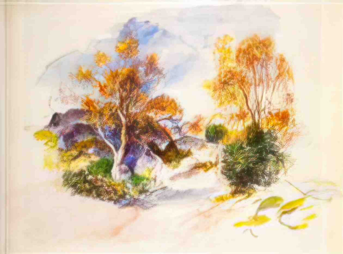 Pierre Auguste Renoir landscape with trees 1 Art A4 Photo Print