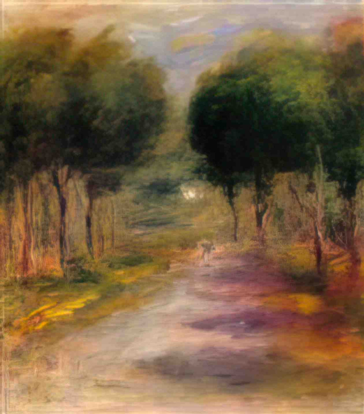 Pierre Auguste Renoir landscape with trees Art A4 Photo Print