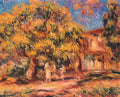 Pierre Auguste Renoir lime tree and farmhouse Art A4 Photo Print