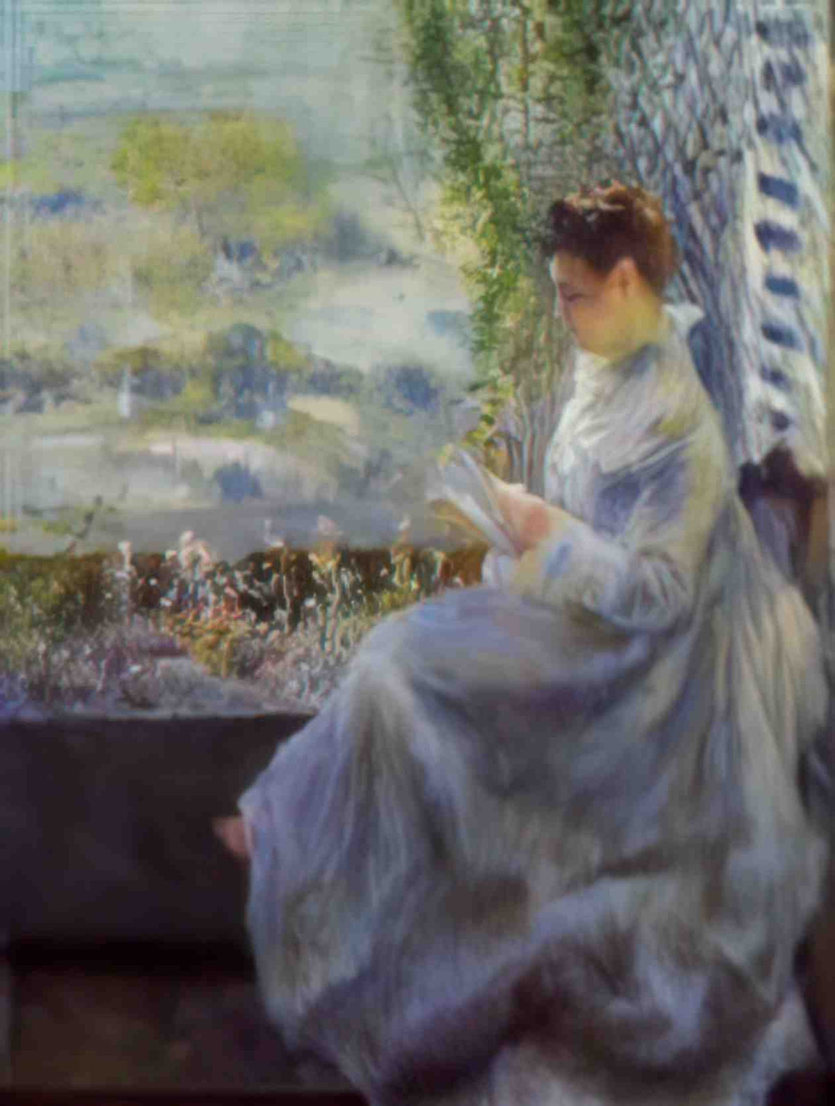 Pierre Auguste Renoir madame chocquet reading 1876 Art A4 Photo Print