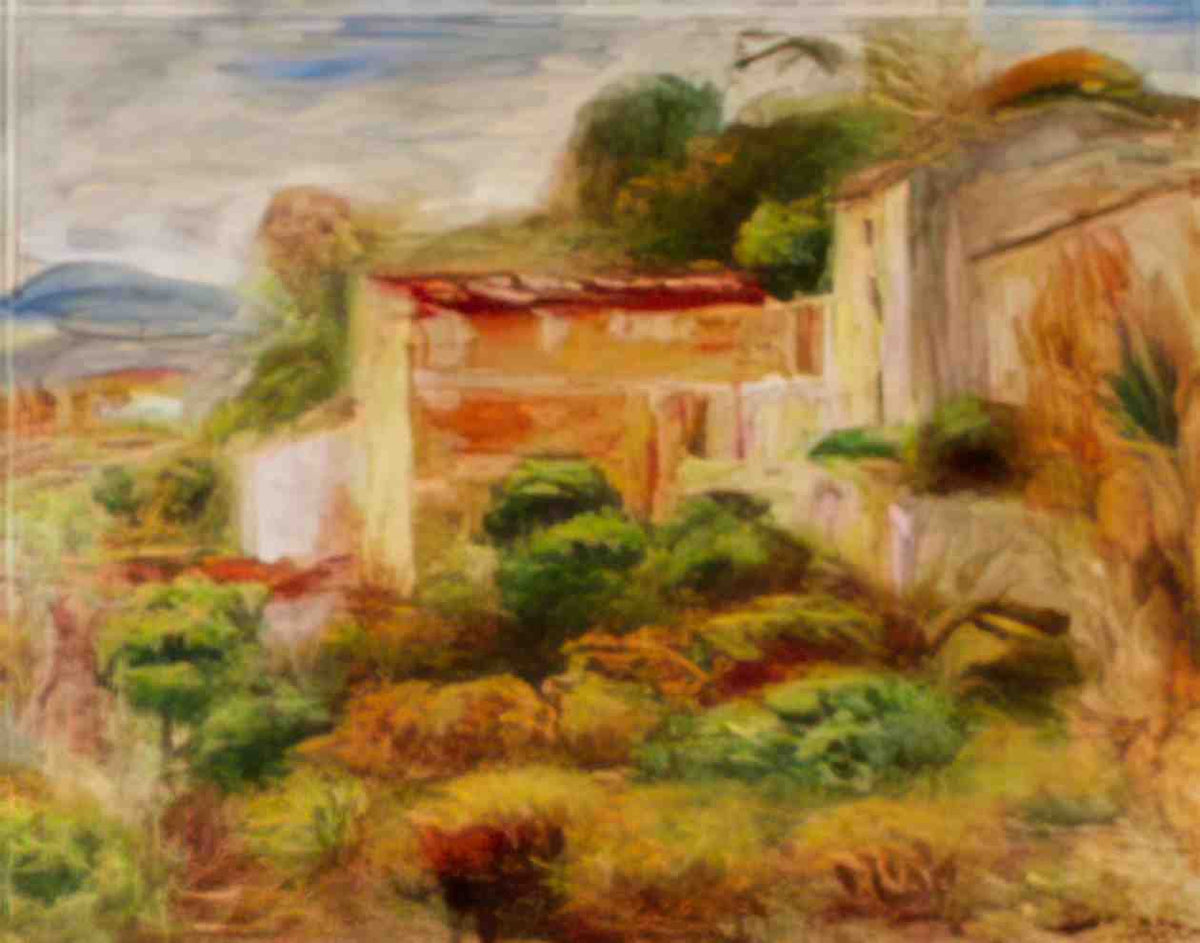 Pierre Auguste Renoir maison de la poste 1907 Art A4 Photo Print