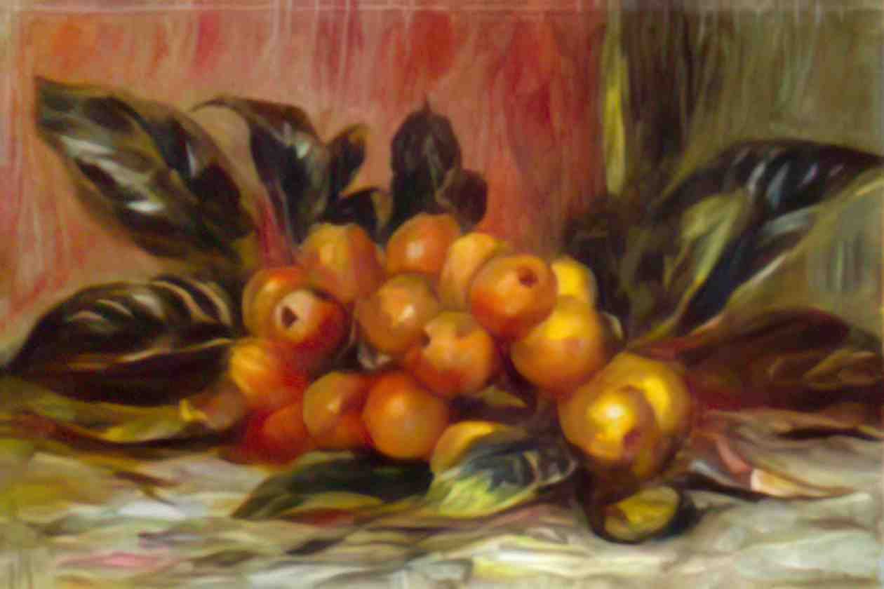 Pierre Auguste Renoir medlar branch 1900 Art A4 Photo Print