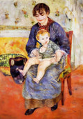 Pierre Auguste Renoir mother and child 1881 Art A4 Photo Print