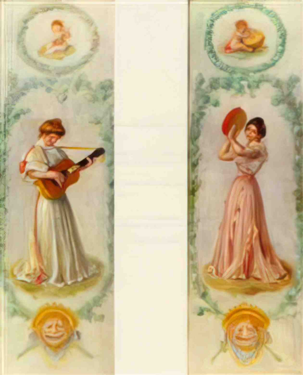 Pierre Auguste Renoir music two paintings Art A4 Photo Print