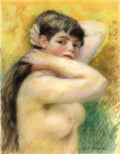 Pierre Auguste Renoir nude arranging her hair 1885 Art A4 Photo Print