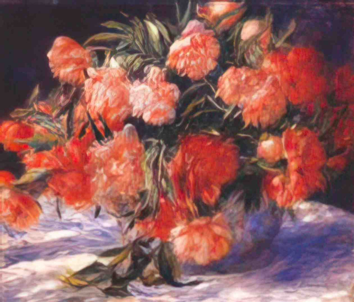 Pierre Auguste Renoir peonies Art A4 Photo Print