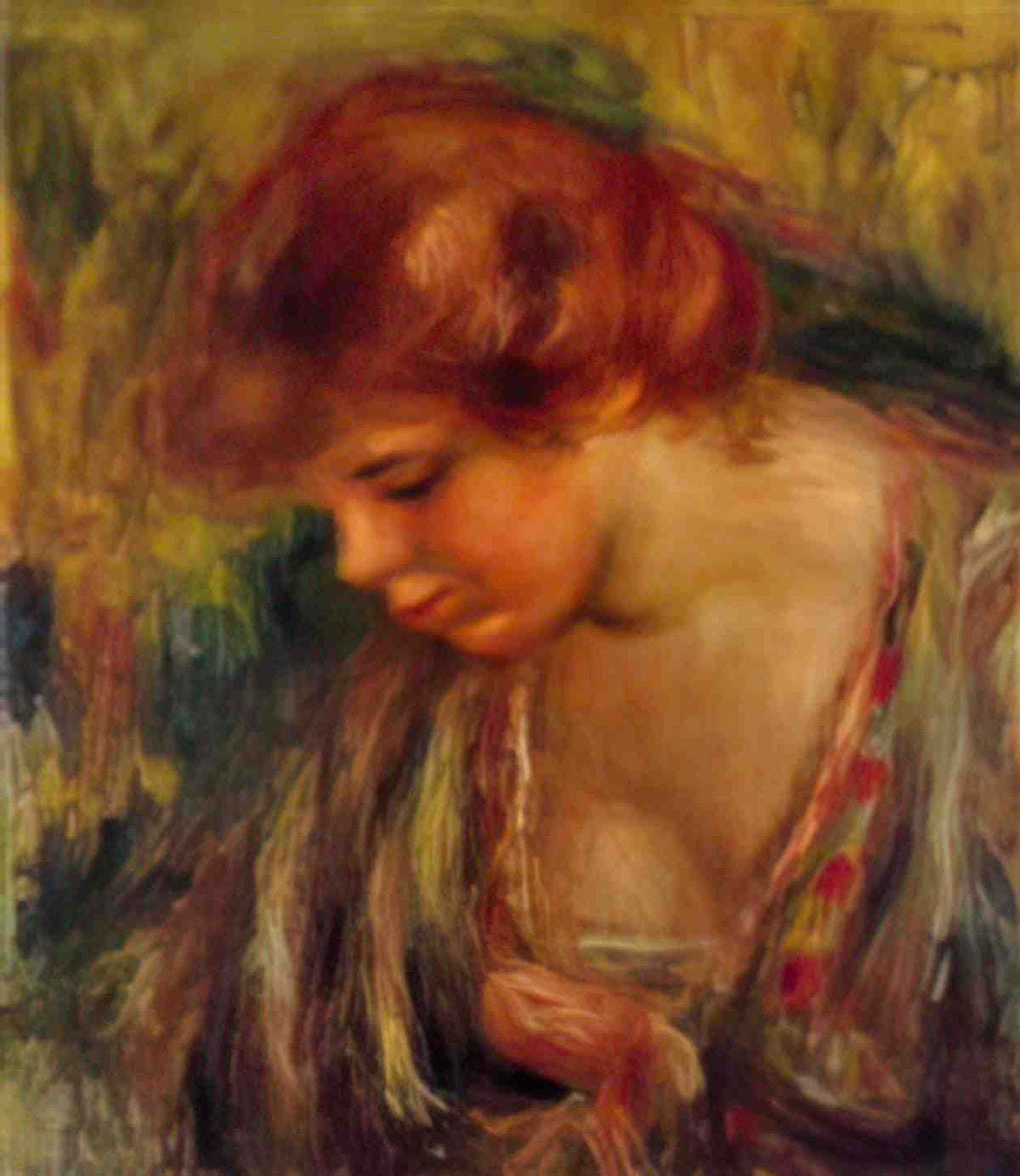 Pierre Auguste Renoir profile of andre leaning over Art A4 Photo Print