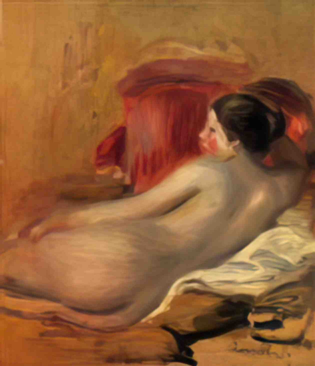 Pierre Auguste Renoir reclining model 1906 Art A4 Photo Print