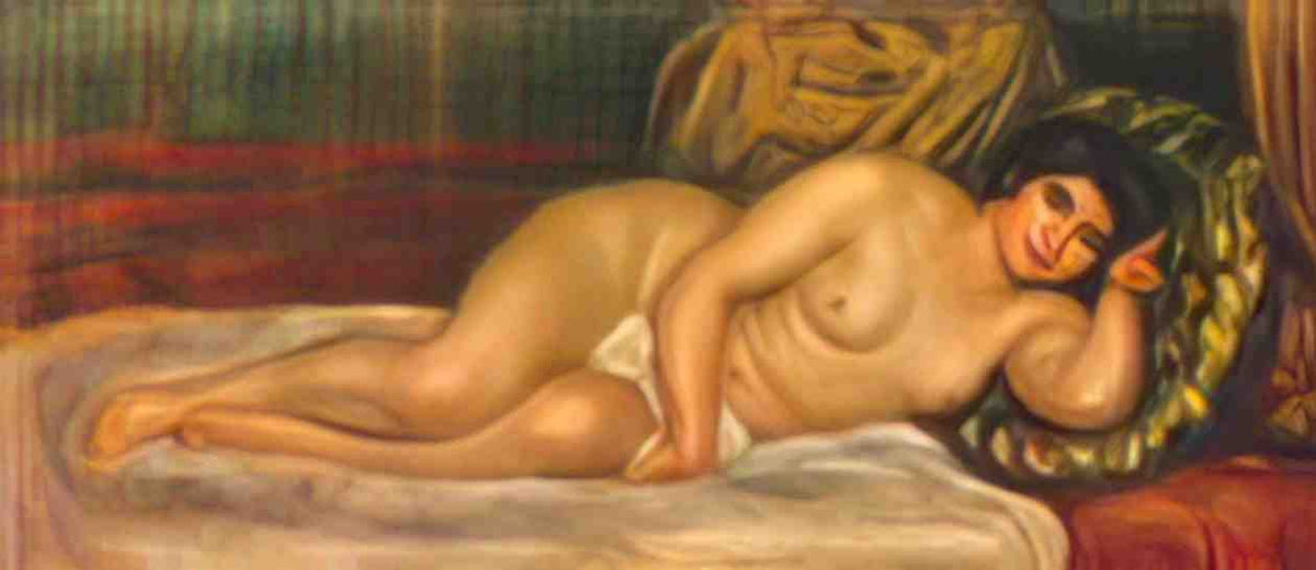 Pierre Auguste Renoir reclining nude gabrielle 1903 Art A4 Photo Print