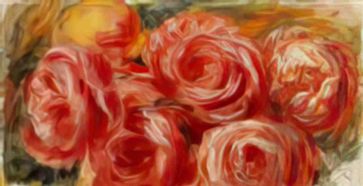 Pierre Auguste Renoir red roses Art A4 Photo Print