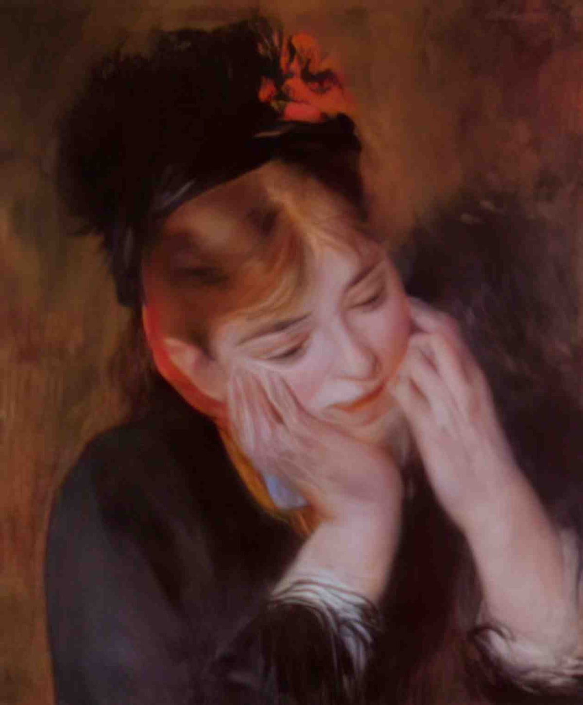 Pierre Auguste Renoir reflection 1877 Art A4 Photo Print