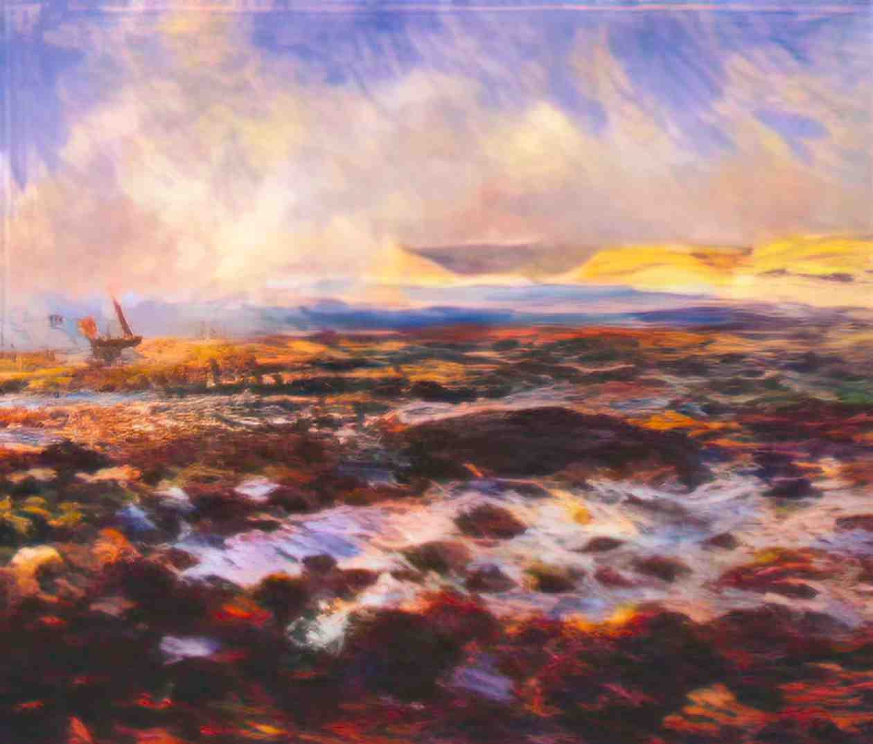 Pierre Auguste Renoir seascape 1883 Art A4 Photo Print