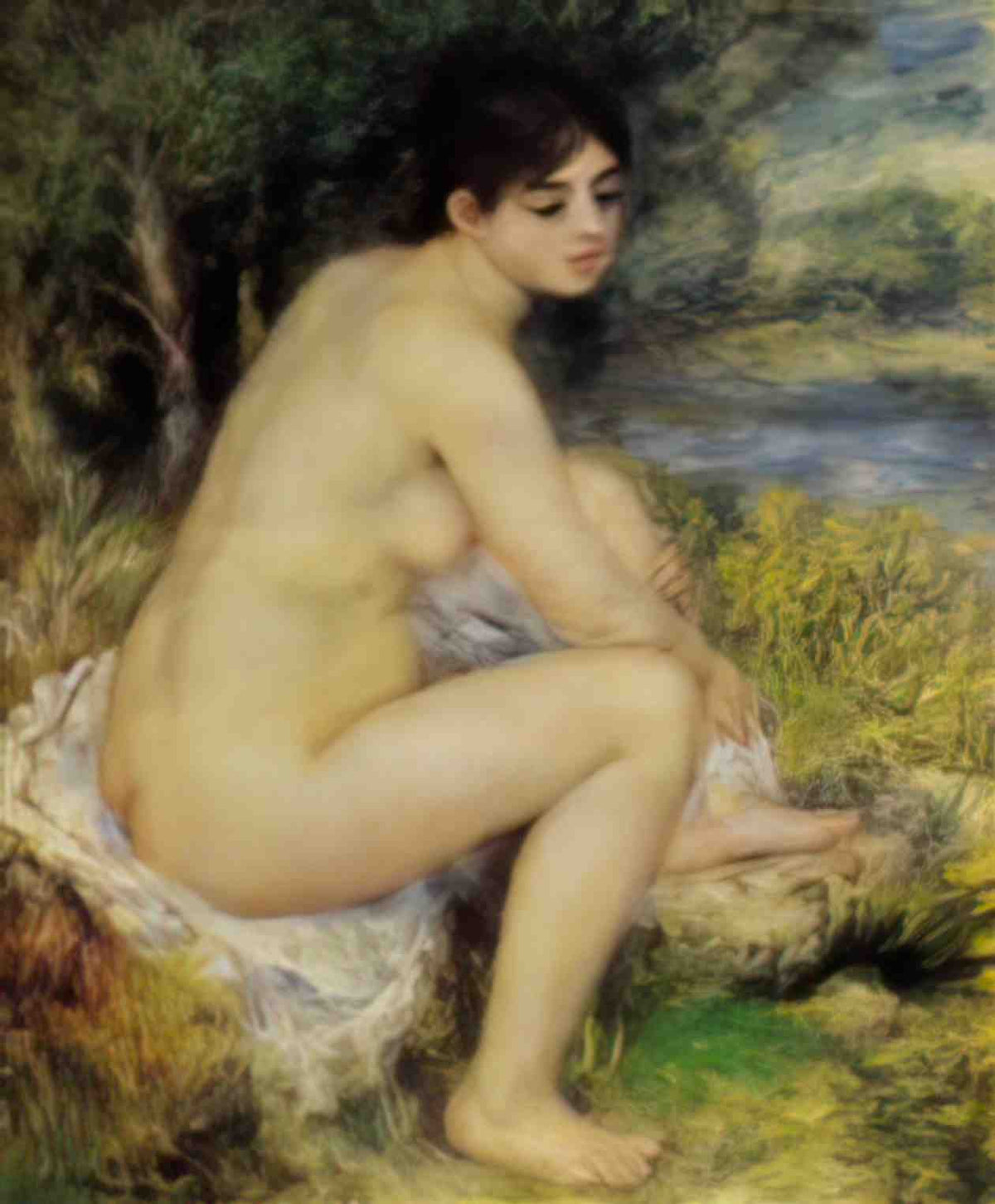 Pierre Auguste Renoir seated bather 1883 Art A4 Photo Print